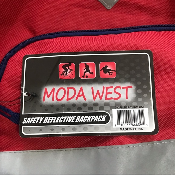 MODA WEST Safety Reflective BackPack - Picture 4 of 5